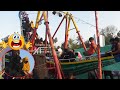 Magic boat ride in fun fair  amusement park ride in villagge fair  fun ride   theme park ride