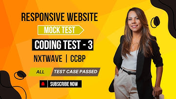 Coding Test 3 | Mock Test | Responsive Website | NxtWave | CCBP