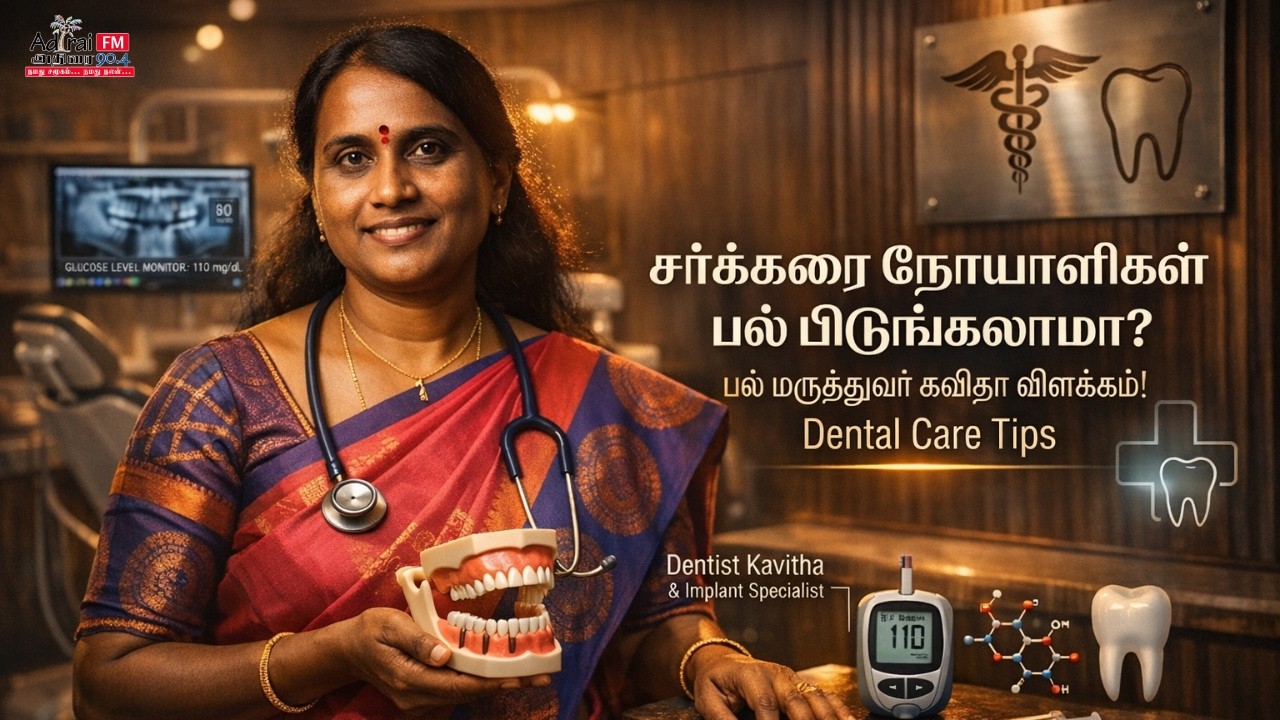 பல் பிரச்சனைகளுக்கு முற்றுப்புள்ளி! 🦷 பல் மருத்துவர் கவிதா வழங்கும் ஆலோசனைகள்! | #adiraifm