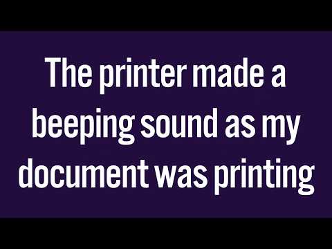 What Do I Do When the Printer Starts Beeping? - NVC Library