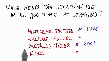 Filters Solution - Artificial Intelligence for Robotics