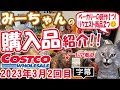 【字幕付】コストコ購入品紹介！2023年３月２回目　フロランタン、楊枝甘露（ヨンジーガムロ）、帆立＆海老グラタン、チキンケサディーヤなど新商品＆定番合わせて19点で20,194円でした！