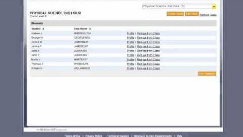 ConnectEd Creating Classes and Adding Students