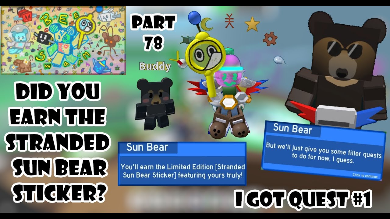 New Quests from Sun Bear!!! in "Bee Swarm Simulator" Roblox. Part 78