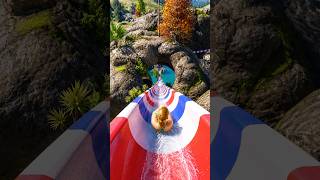 Only Strong People Should try this Water Slide 😱 | Planet Coaster 2 #shorts #waterslide