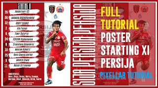 Cara Membuat Starting XI Persija di Android | Pixellab Tutorial screenshot 1