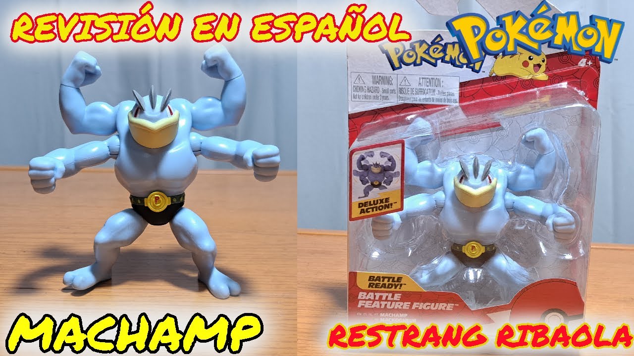 Review/Revisión MACHAMP Pokemon Battle feature figure Jazwares Restrang Ribaola en español