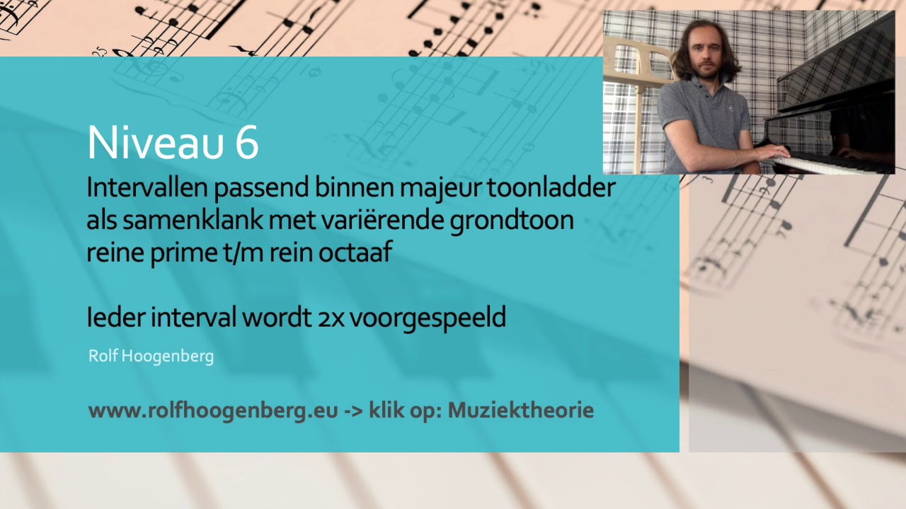 Gehoortraining Niveau 6 Intervallen als samenklank met varierende grondtoon 1 tm 8
