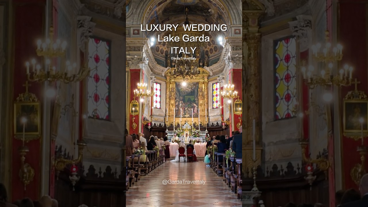 ❤️ Luxury Church Wedding in Lake Garda, Italy | Stunning Aerial Views