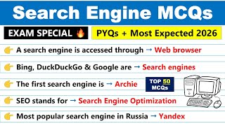 Celebrity Top 50 Search Engine MCQs 🔥 | PYQ + Expected 2026  Net Worth