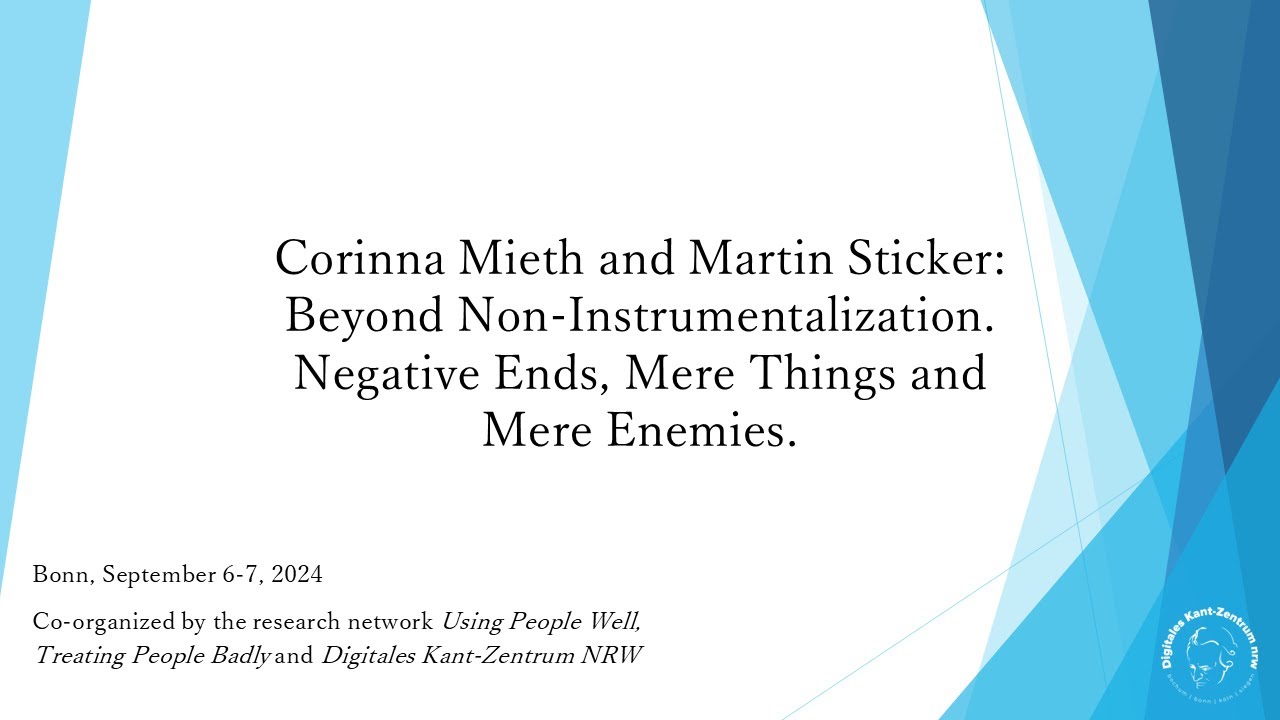 Corinna Mieth & Martin Sticker: Beyond Non-Instrumentalization.