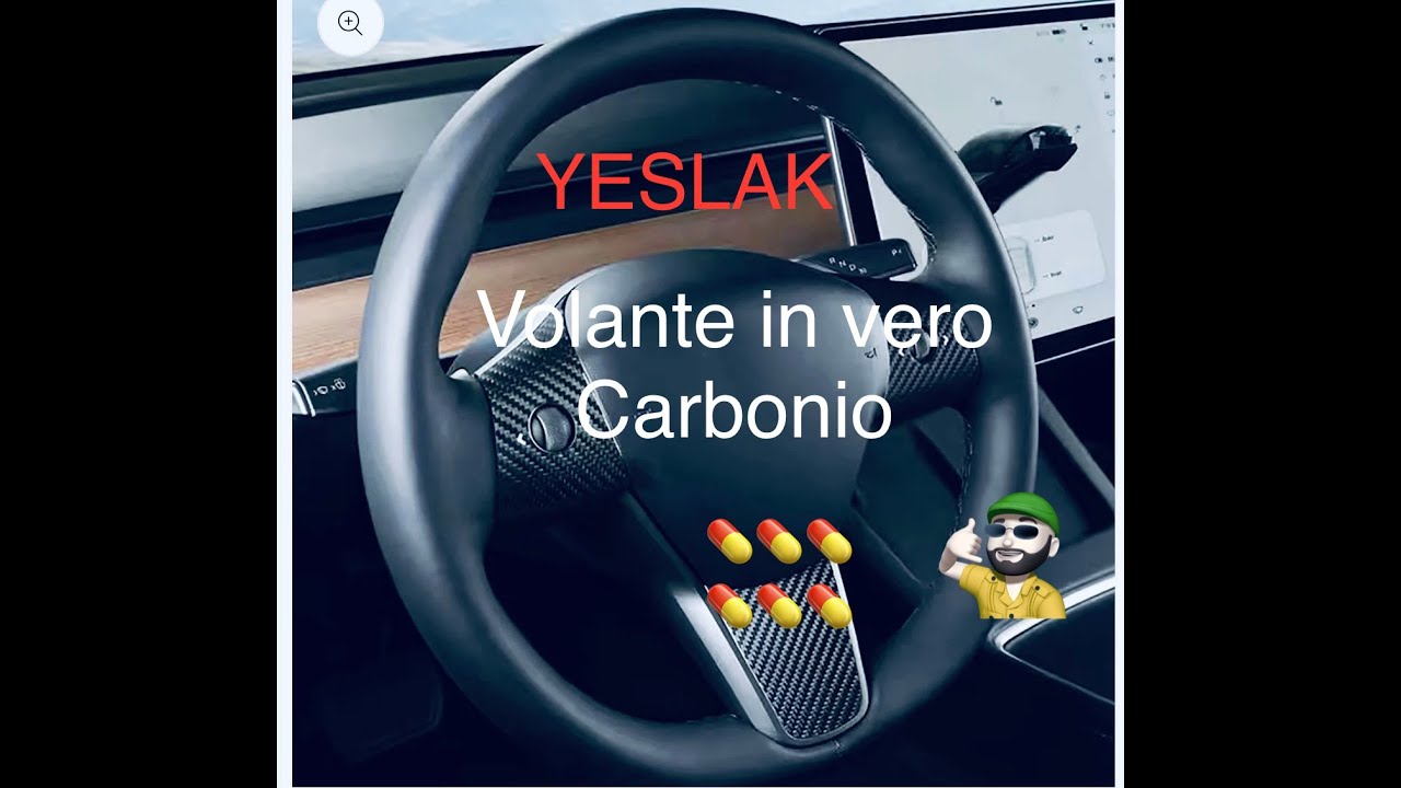 Coprivolante in fibra di carbonio per Model Y 2017-2024, accessori