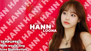 How would LOONA sing Hann (Alone) ((G)​I-DLE)​ || Line Distribution