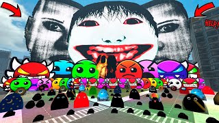 Furious Angry Munci Family & Big Geometry Dash Sprunki Family, Obunga Family Nextbot in Gmod screenshot 2