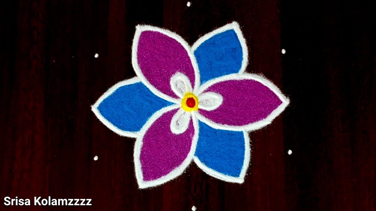 Thai Poosam Special Easy Flower Rangoli