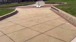 Walking in McKeldin Mall, UMD during Spring Break.