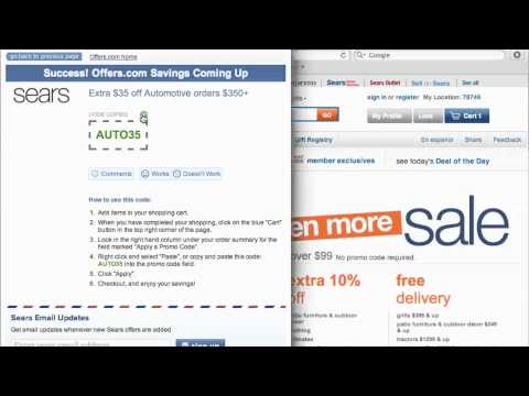 Sears Auto Coupon Code – How to use Promo Codes and Coupons for Sears.com