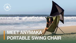 Anymaka Portable Swing Chair Set Up In 3S, Unwind All Day