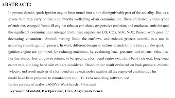 CFD analysis of exhaust manifold
