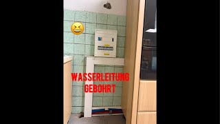Water pipe drilled ☹️Electrifying 🇩🇪craftsmanship broadcasts a live stream.