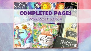 COMPLETED COLOURING PAGES | MARCH 2024 | ADULT COLOURING