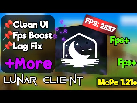 LUNAR CLIENT MCPE 1.21+ + Ultimate FPS Boost Texture Pack 🚀