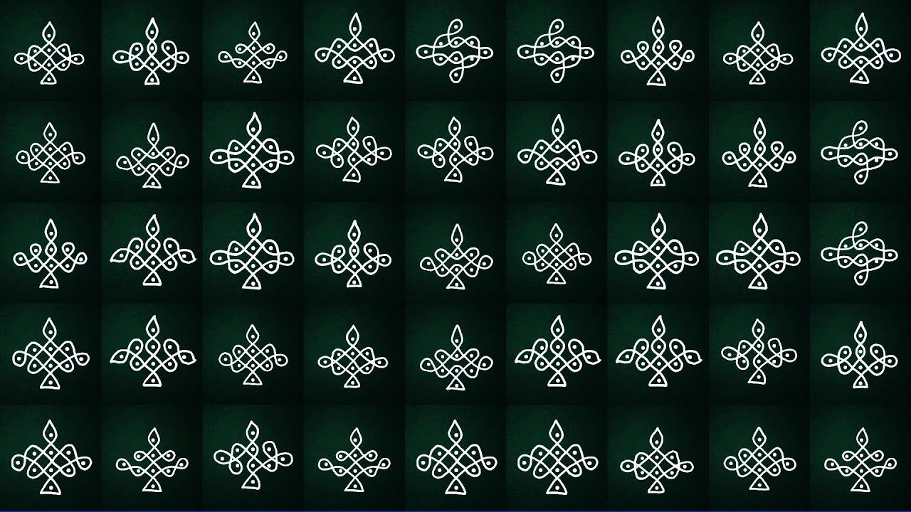 Small kolam| sikkukolam| kambikolam| kutty kolangal| apartment kolam| small muggulu| rangoli 