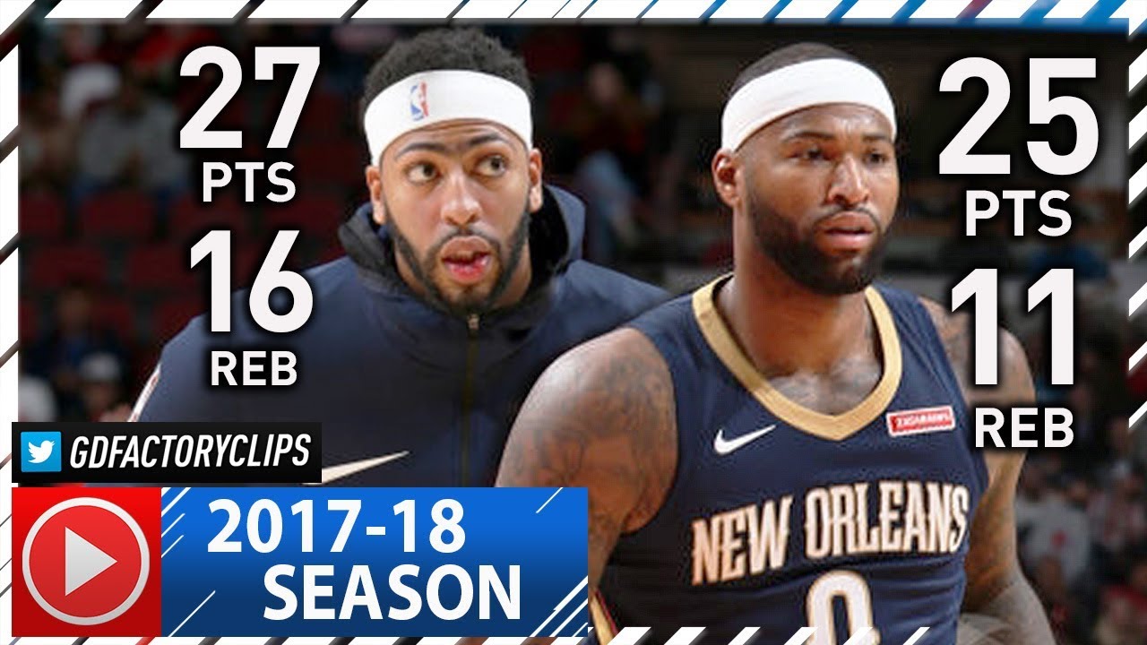 DeMarcus Cousins & Anthony Davis Full Highlights vs Bulls (2017.11.04) - 52 Pts, 27 Reb Total