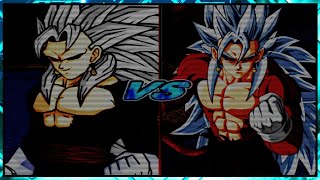 Forma Inicial Vs Forma Final: EVIL VEGETTO SSJ5 TEAM VS EVIL VEGETTO SSJ5 MYSTIC TEAM - DBZ BT3.