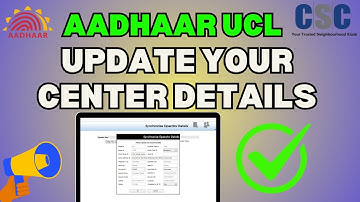 CSC UCL Operator Update Your Center Details | Kese Operator Synchronize details Update Kare |
