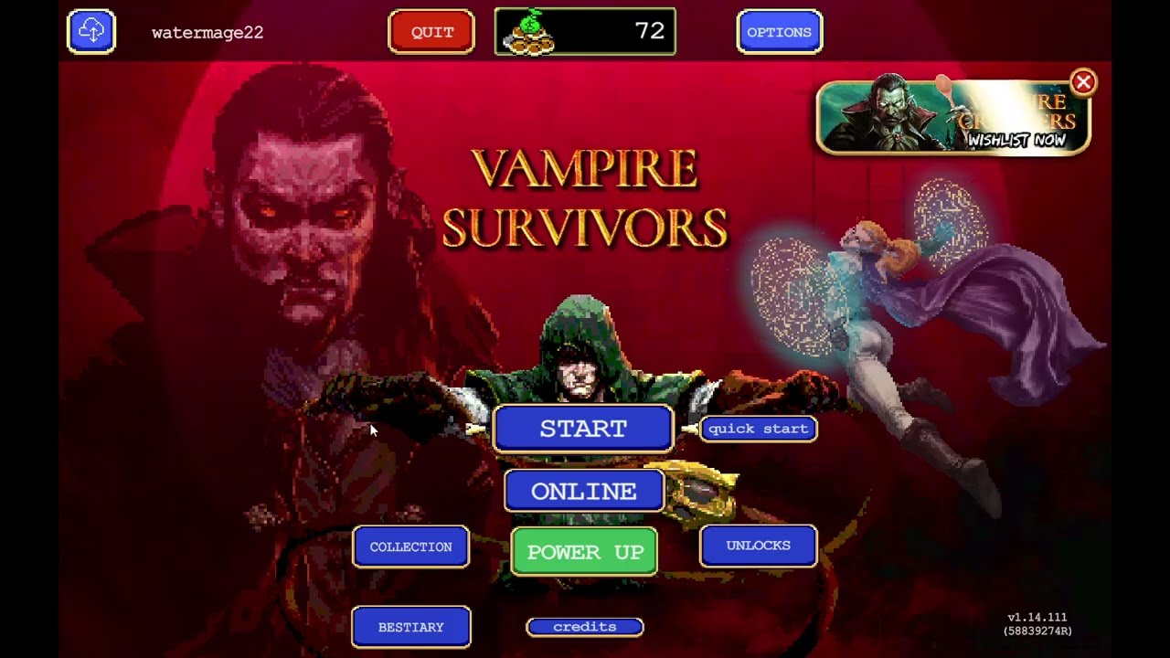 Vampire survivors: Just a very short run