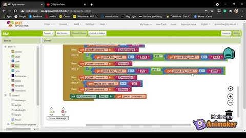 Simple BMI Calculator (MIT App Inventor)