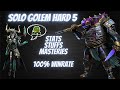 Solo golem 5 hard  4 foods  bring the crypt king graal 