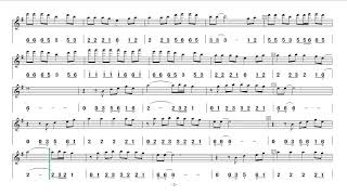 Video score《Love Song of the West Sea_西海情歌 Xī Hǎi Qíng Gē 》notation in G for D key dizi flute 动态乐谱G调