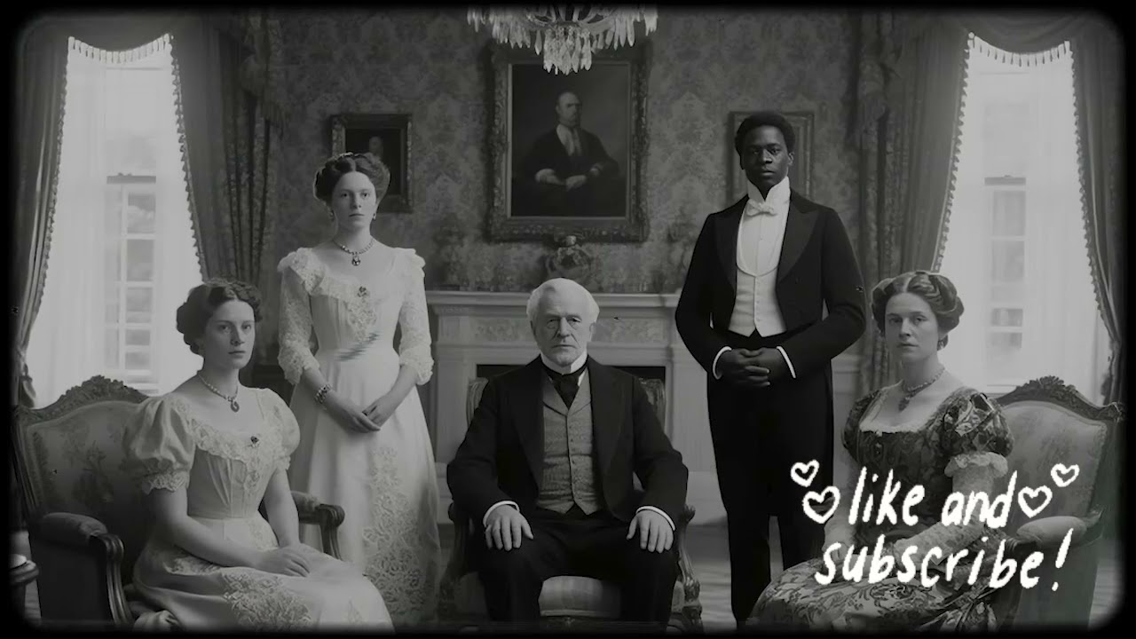 A Photograph Of Nobles From 1884 Radiates Wealth, But The Young Servant's Gaze Reveals An Injustice