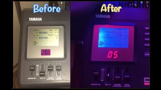 How to fix or customise a backlight screen on Yamaha DTX electric drum module after 20 years.