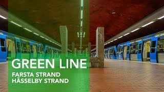 Stockholm Subway Green Line: Farsta Strand - Hässelby Strand / REAL TIME