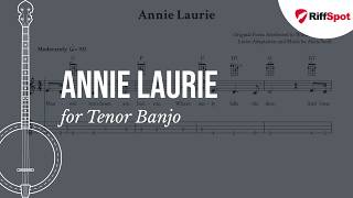 Annie Laurie Easy Tenor Banjo Tab (CGDA Tuning)