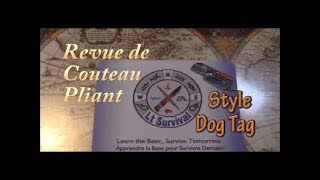 Revue de couteau pliant Style Dog Tag