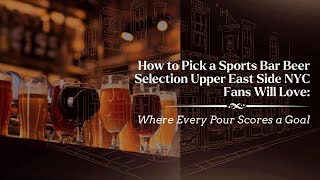 How to Pick a Sports Bar Beer Selection Upper East Side NYC : Where Every Pour Scores a Goal