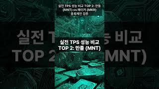 실전 TPS 성능 비교 TOP 2: 만틀 (MNT) vs 메이커 (MKR) 블록체인 검증
