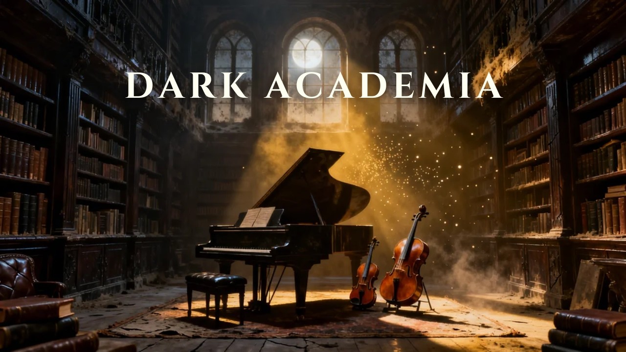 Sorrowful Violin in a Forgotten Library 🎻 Dark Academia Music for Deep Focus