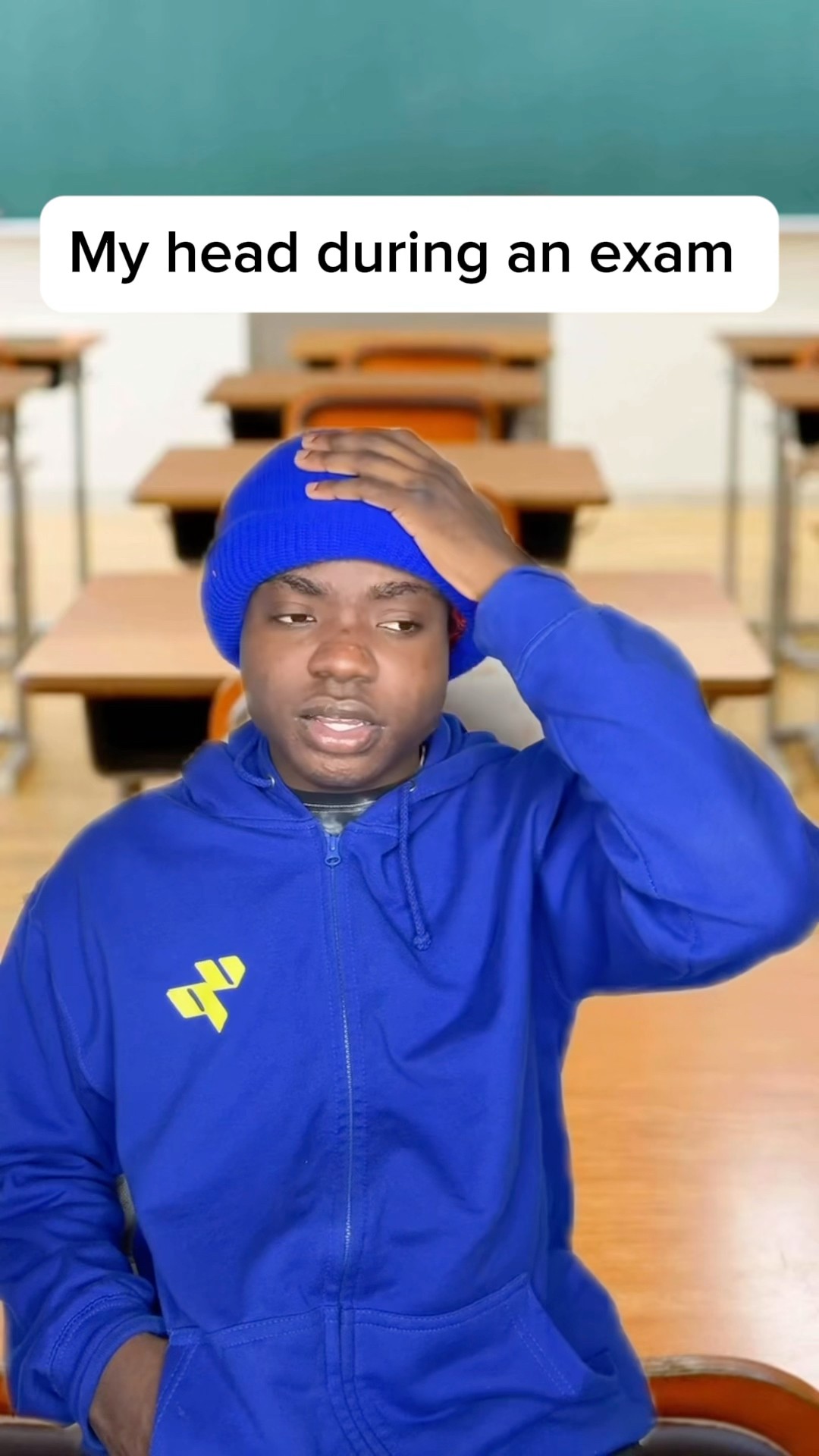 My head during an exam ?