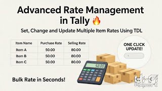 Stop Wasting Time in Tally ⏱️ Use This Advanced TDL for Instant Item Rate Updates by Hi-Fi Expert 