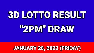 3d Lotto Result 2pm Draw January 28 2022 Pcso Swertres Lotto Result Today 1st Draw