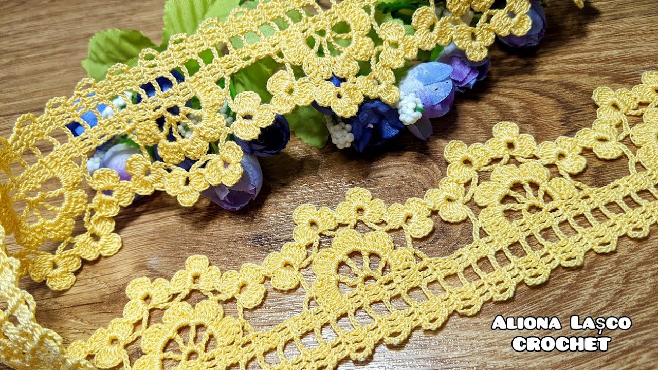 DANTELĂ croșetată manual/ Crochet LACE/ Bellissimo pizzo all'uncinetto/ MasterClass