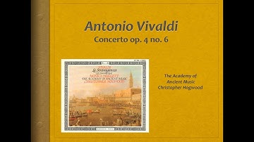 Vivaldi, Concerto op 4,6 - Video Score - AAM - Hogwood