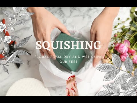 Crushing Floral Foam with Feet! Wet and Dry foam! Is there a Difference?