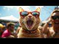 Cat Fes / Cat Music beach party / बिल्ली डांस | Cutest Cat videos funny dance🤣💃Dance Videos for cats