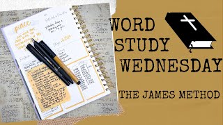 Word Study Wednesday - Peace - The James Method #biblestudy